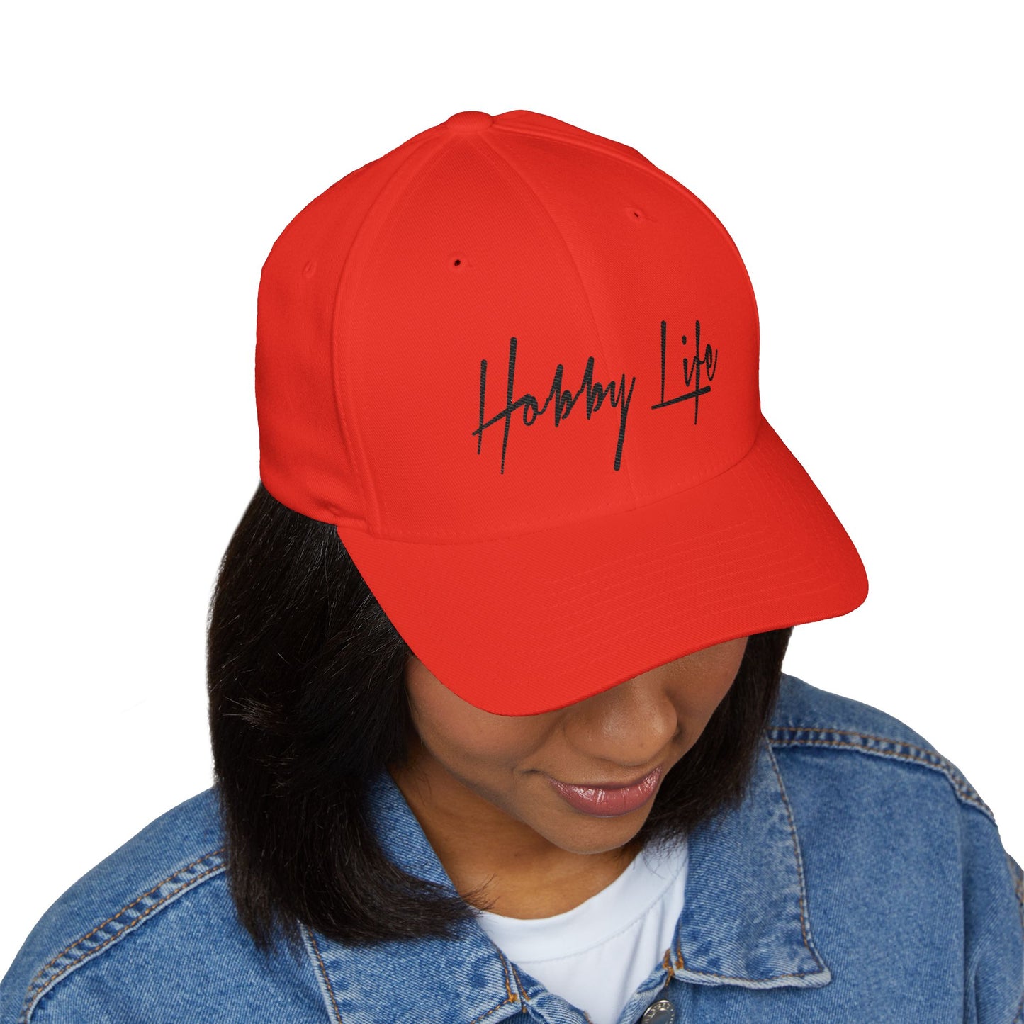 Hobby Life Official FLEXFIT (Black Embroidery) Structured Hat