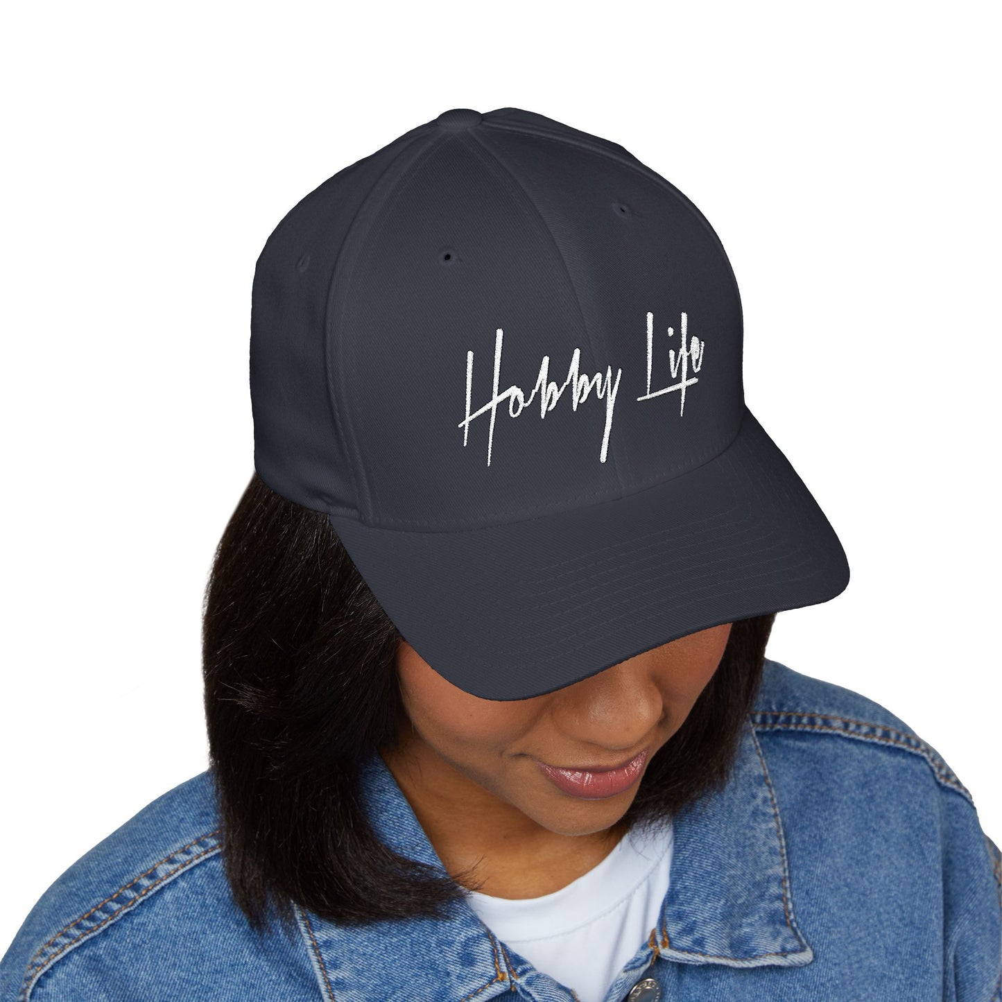 Hobby Life Official FLEXFIT (White Embroidery) Structured Hat