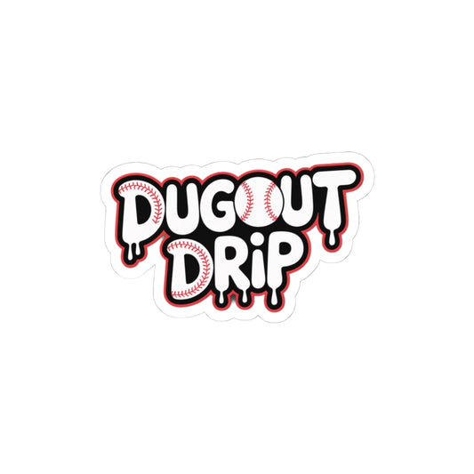 Dugout Drip Die-Cut Stickers Baseball Theme