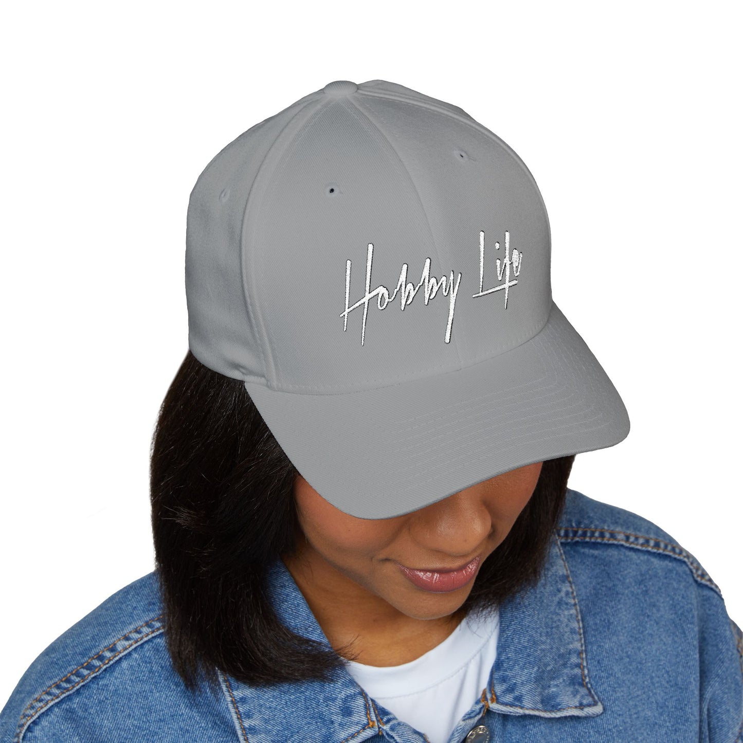 Hobby Life Official FLEXFIT (White Embroidery) Structured Hat