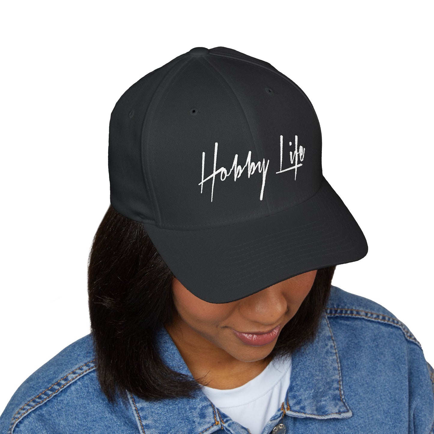 Hobby Life Official FLEXFIT (White Embroidery) Structured Hat