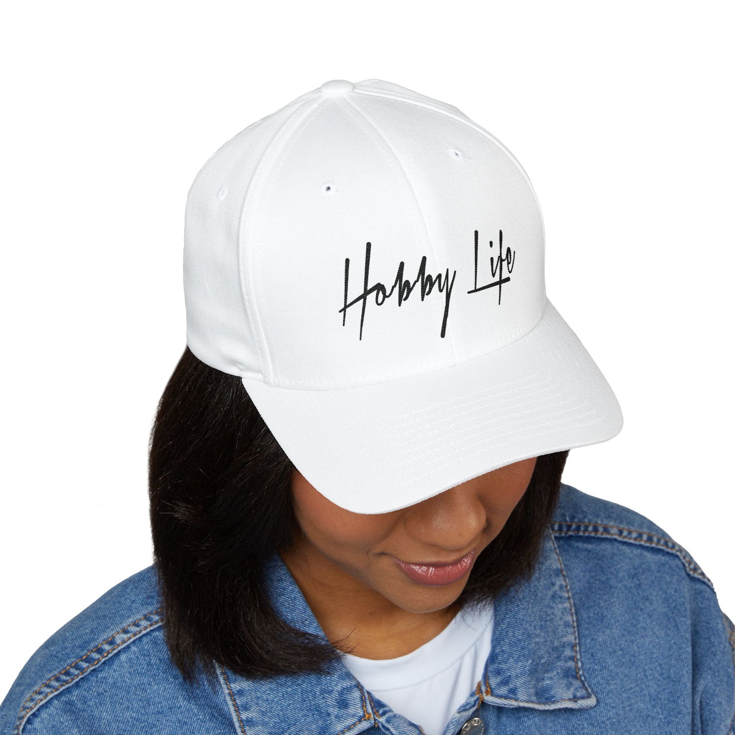Hobby Life Official FLEXFIT (Black Embroidery) Structured Hat