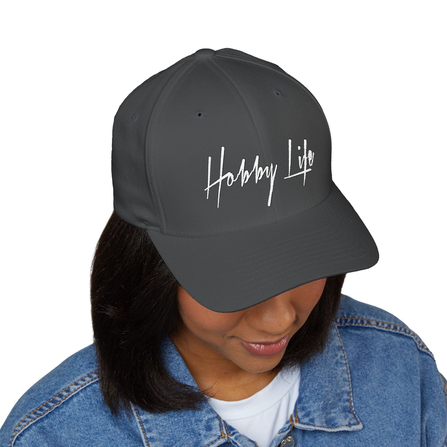 Hobby Life Official FLEXFIT (White Embroidery) Structured Hat
